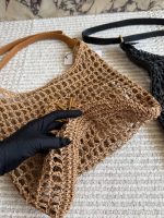 YSL raffia beach bag hobo tote size :33x 32cm - Image 7