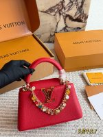 LOUIS VUITTON lv capucines bag  size :20cm - Image 9