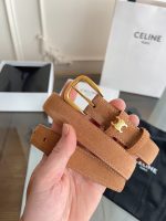 Celine triomphe suede belt 2.5 cm size: 80-100 cm - Image 10