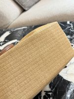 CELINE beach raffia tote bag size : 37×31cm - Image 10