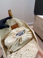 YSL raffia beach bag hobo tote size : 29 x 24cm - Image 9