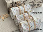 LOUIS VUITTON lv duffle white murakami size : 55cm-50cm-45cm