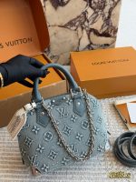 LOUIS VUITTON lv ALMA BB DENIM SIZE : 24CM