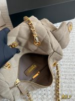 CHANEL SUEDE BOWLING BAG SIZE :  30 X 15cm - Image 8