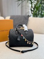 LOUIS VUITTON lv SPEEDY20 BLACK SIZE :  20×13×12cm