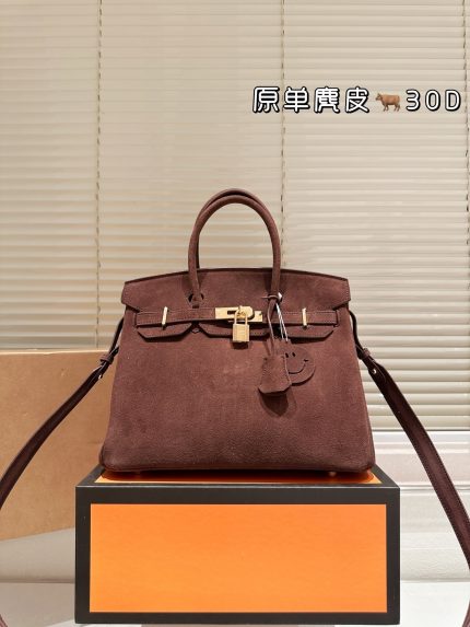 Hermes birkin suede bag size : 30 cm