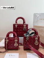 Dior lady dior Patent leather size： 17cm/21cm/24cm