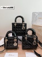 Dior lady dior Patent leather size： 17cm/21cm/24cm