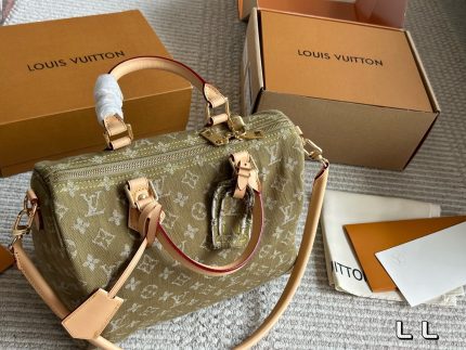 LOUIS VUITTON LV Speedy30 cm denim green