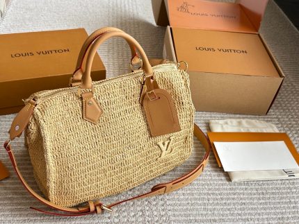 LOUIS VUITTON LV speedy30cm raffia bag