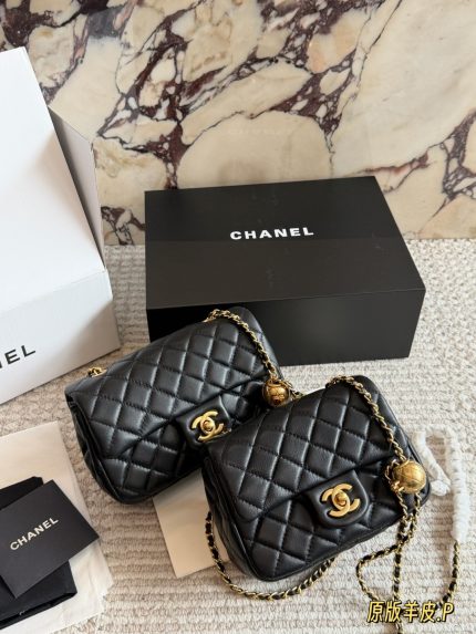 chanel CF mini double flap bag timeless  size : 17*13cm/20*12cm