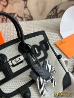 Hermes birkin bag  canvas size : 25X20 cm - Image 3