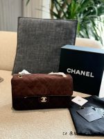 chanel CF suede double flap bag timeless  size : 25cm - Image 3