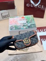 Gucci  Marmont mini chain  bag size :16.5×9.5×4.5cm - Image 3