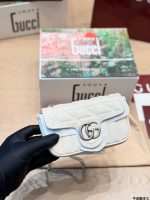 Gucci  Marmont mini chain  bag size :16.5×9.5×4.5cm - Image 4