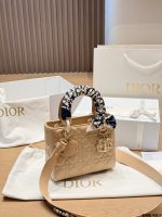 DIOR lady dior beige  size : 20cm - Image 5