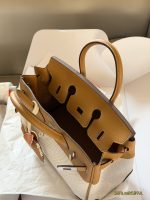  Hermes birkin 25 bag canvas size : 25 cm - Image 4