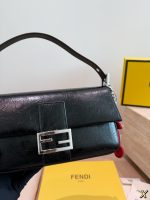 FENDI Baguette black leather size : 26 cm - Image 5