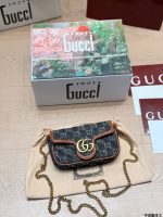 Gucci  Marmont mini chain  bag size :16.5×9.5×4.5cm - Image 4