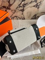 Hermes birkin bag  canvas size : 25X20 cm - Image 5