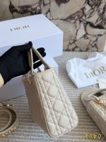 DIOR lady dior  cream white size : 20cm / 17cm - Image 6