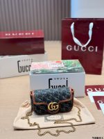 Gucci  Marmont mini chain  bag size :16.5×9.5×4.5cm - Image 5