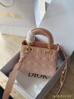 DIOR lady dior pink  size : 21cm - Image 6