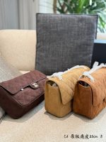 chanel CF suede double flap bag timeless  size : 25cm - Image 6