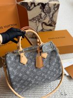 LOUIS VUITTON LV speedy30 cm black denim
