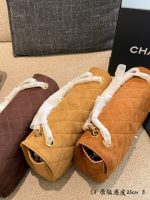 chanel CF suede double flap bag timeless  size : 25cm - Image 7