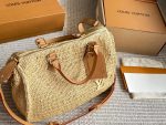 LOUIS VUITTON LV speedy30cm raffia bag - Image 7
