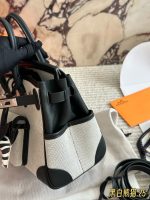 Hermes birkin bag  canvas size : 25X20 cm - Image 8