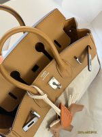  Hermes birkin 25 bag canvas size : 25 cm - Image 8