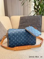 LOUIS VUITTON LV speedy30 cm blue P9 - Image 9