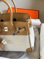  Hermes birkin 25 bag canvas size : 25 cm - Image 9