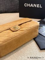 chanel CF suede double flap bag timeless  size : 25cm - Image 10
