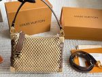 LOUIS VUITTON lv side trunk raffia bag  size : 23*16cm