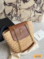 YSL  raffia hobo size :22x 13cm