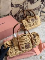 Miu Miu L’ete  raffia  hobo size : 34*18/24*15cm - Image 3