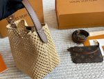 LOUIS VUITTON lv all in raffia bag size : 17*18cm - Image 3