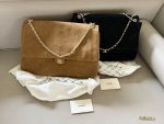 Chanel CF double flap timeless maxi 26bag suede size: 38.5 x 25 cm - Image 3