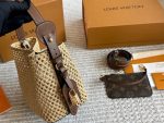 LOUIS VUITTON lv all in raffia bag size : 17*18cm - Image 4