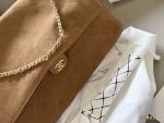 Chanel CF double flap timeless maxi 26bag suede size: 38.5 x 25 cm - Image 4