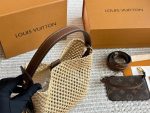 LOUIS VUITTON lv all in raffia bag size : 17*18cm - Image 5