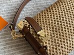LOUIS VUITTON lv side trunk raffia bag  size : 23*16cm - Image 6