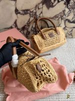 Miu Miu L’ete  raffia  hobo size : 34*18/24*15cm - Image 6