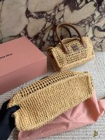 Miu Miu L’ete  raffia  hobo size : 34*18/24*15cm - Image 8