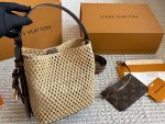 LOUIS VUITTON lv all in raffia bag size : 17*18cm