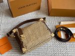 LOUIS VUITTON lv side trunk raffia bag  size : 23*16cm - Image 9