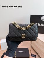 Chanel 22K CF timeless mini double flap woc handle size :19X12 cm
